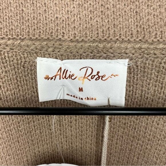 Allie Rose NWT Camel Collared Coatigan Sweater Cardigan Jacket Size Medium - Picture 5 of 12
